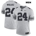 Men's NCAA Ohio State Buckeyes Sam Wiglusz #24 College Stitched Authentic Nike Gray Football Jersey UZ20Y57HG